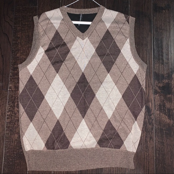 Leonardo Gavino brown/beige Sweater Vest - Picture 1 of 3
